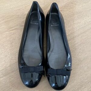 Stuart Weitzman Black Patent Flats 7.5m